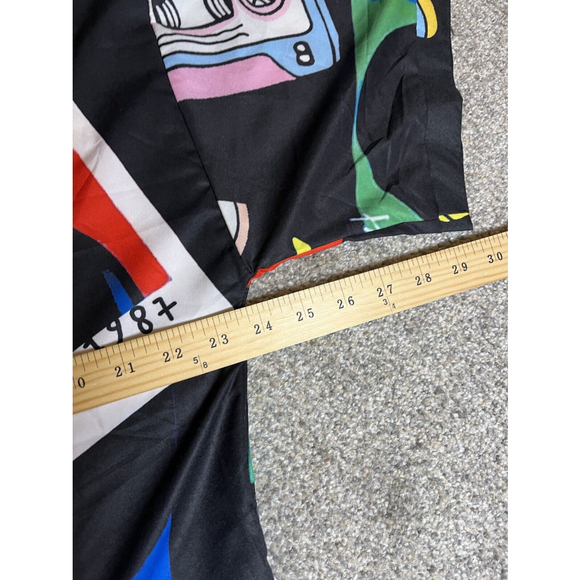 Mickey Mouse PAO.M Mens Button Up Colorful Black Size XL Print All Over Me - Picture 4 of 6